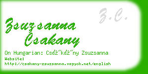 zsuzsanna csakany business card